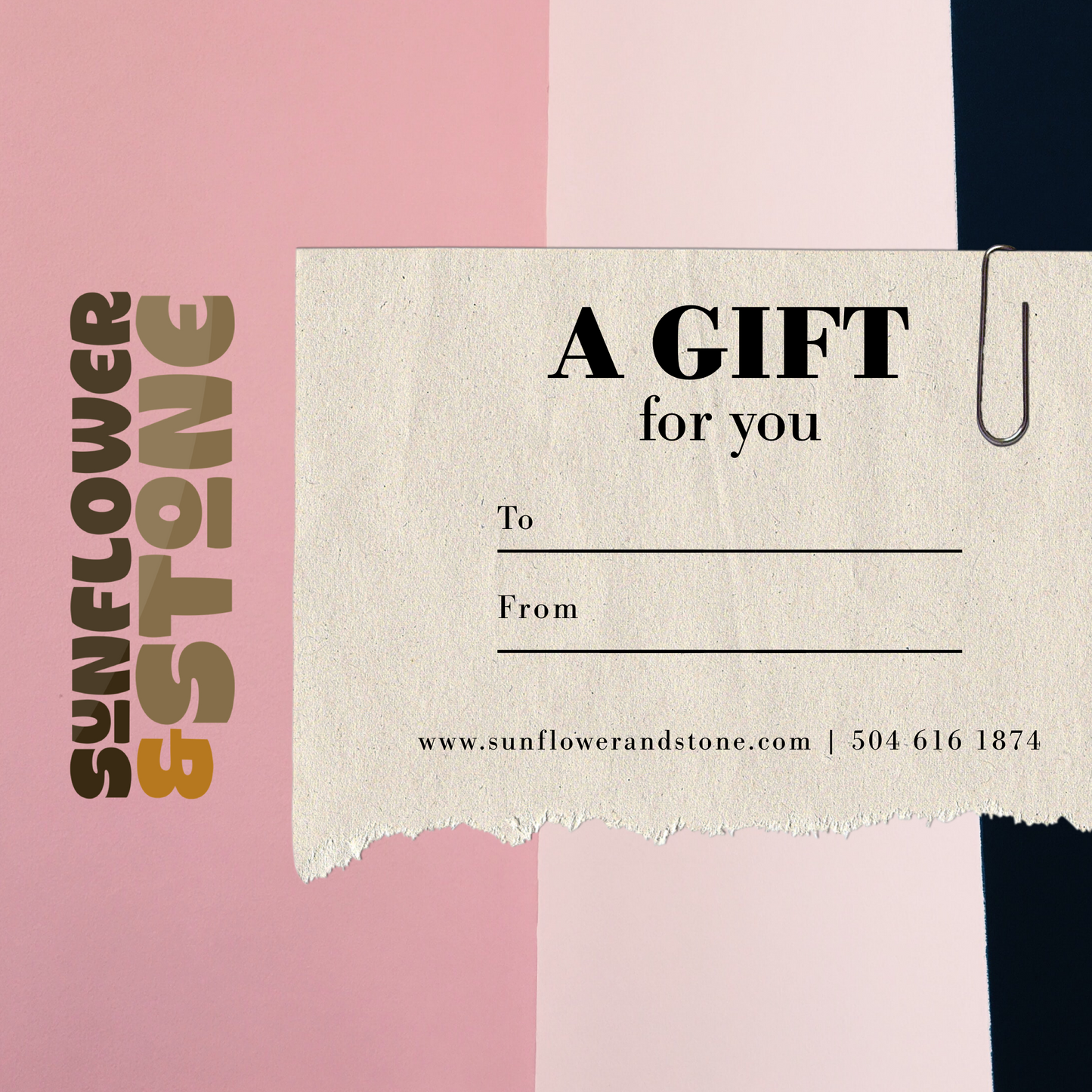 Sunflower and Stone Gift Card!
